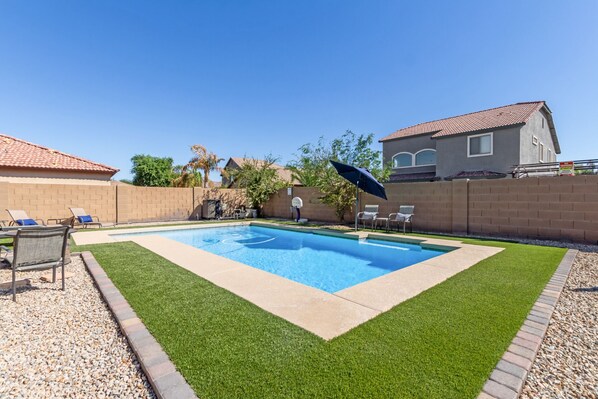 A heated pool