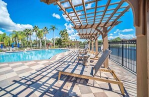 Outdoor pool, a heated pool - Spacious Pool Home, Games Room, Quiet Gated Resort (Davenport)