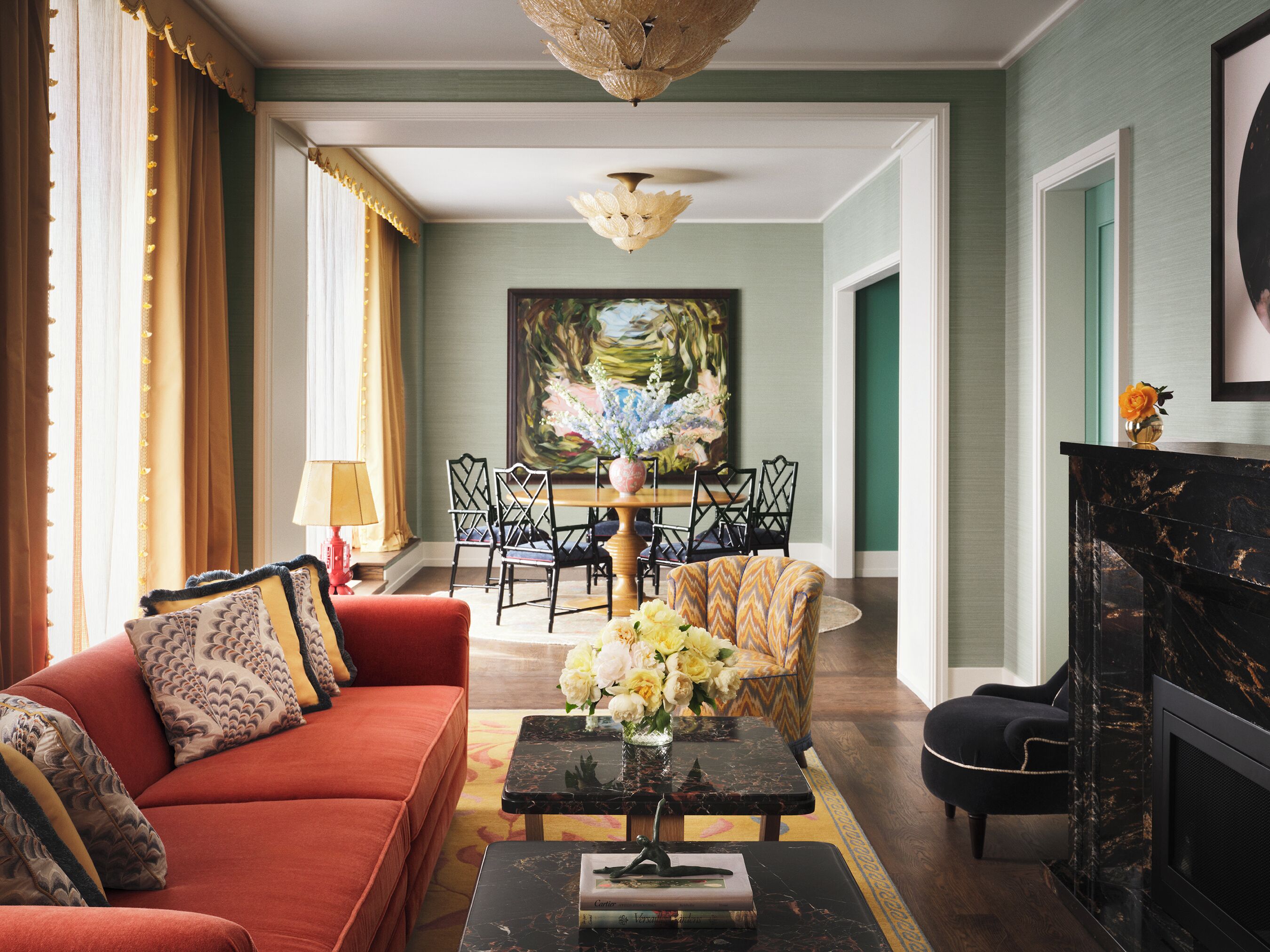 The Flâneur | Living area | 55-inch Smart TV with cable channels, iPad, Netflix