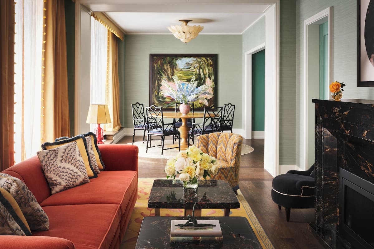 The Flâneur | Living area | 55-inch Smart TV with cable channels, iPad, Netflix