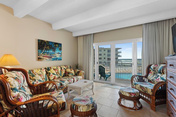 TV - Ocean Club North B208 - lovely ocean views! (New Smyrna Beach)