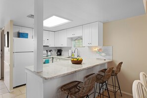 Fridge, microwave, oven, stovetop - Ocean Club North B208 - lovely ocean views! (New Smyrna Beach)