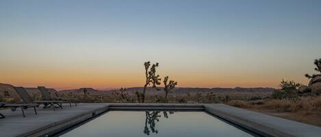 Piscina externa, piscina aquecida