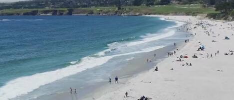 Sun-loungers, beach towels