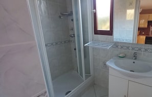 Hair dryer, soap, toilet paper