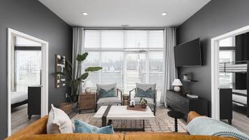 4 slaapkamers, een bureau, een strijkplank/strijkijzer, gratis wifi