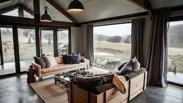 Télévision, cheminée, lecteur de DVD