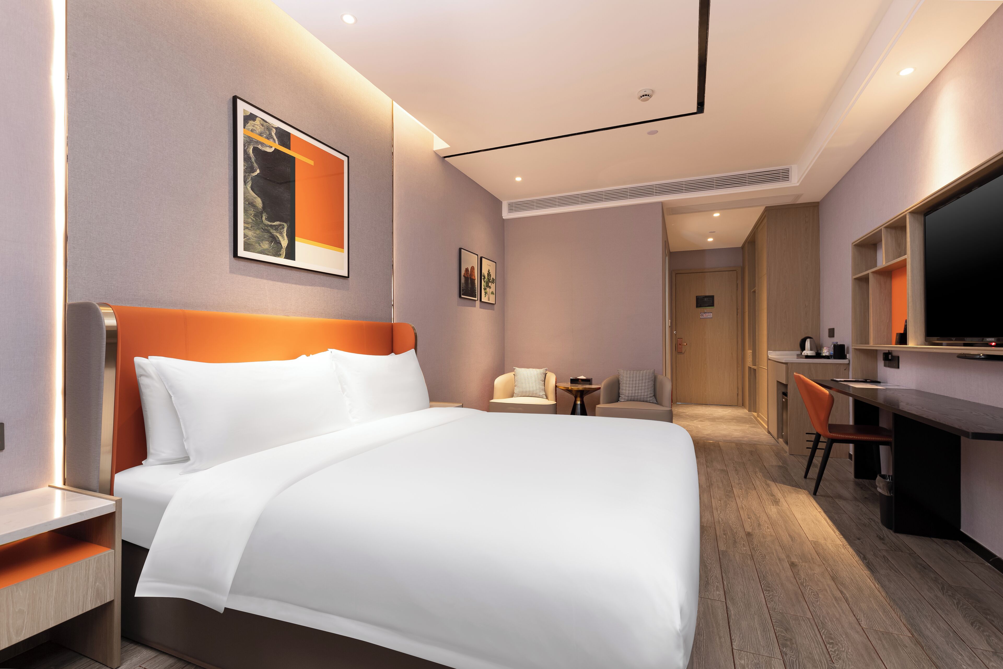 comfort single room | individually decorated, desk, laptop workspace, blackout curtains