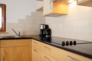 Fridge, microwave, stovetop, dishwasher - Apartment 'Speckign  2' with Mountain View, Balcony and Wi-Fi (Ahrntal)