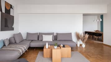 City Apartment | Living area | 50-inch Smart TV with digital channels, Netflix, streaming services