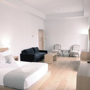 Suite estudio Deluxe | Minibar, decoración personalizada, muebles diferentes y escritorio