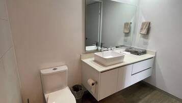 Towels, soap, toilet paper