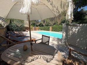 Piscine extérieure, piscine chauffée