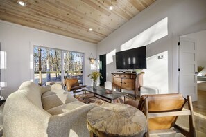 Smart TV, fireplace