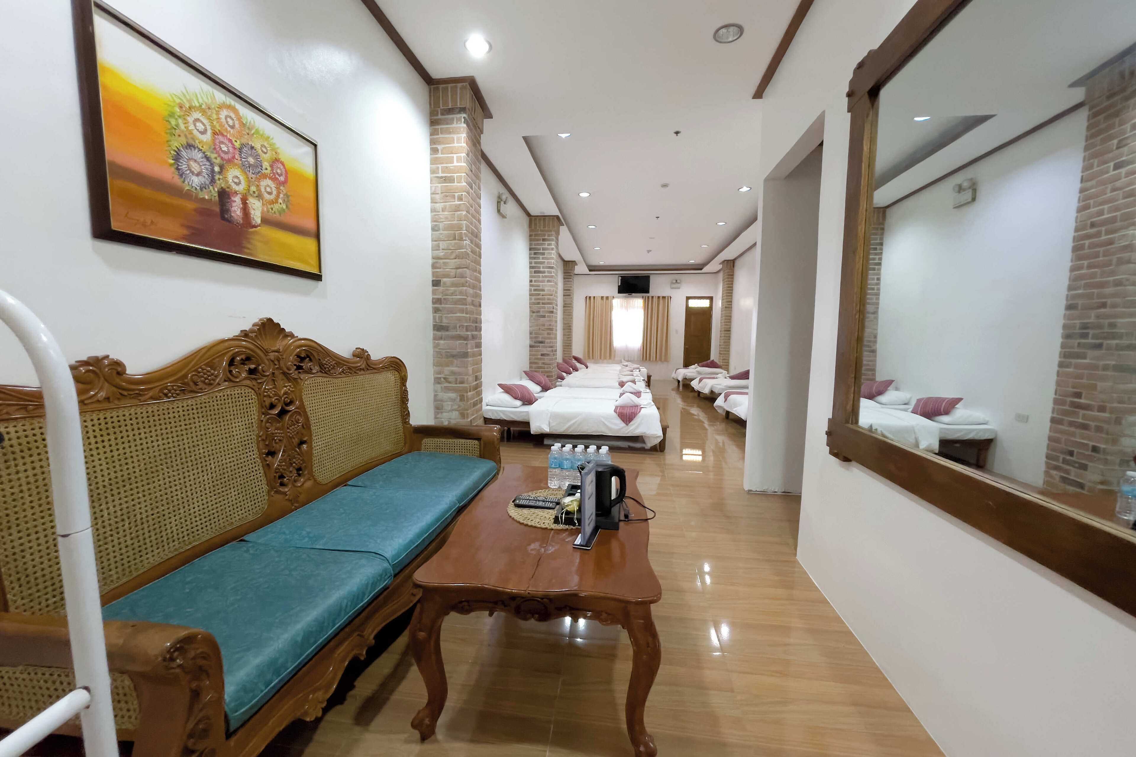 Desk, free WiFi, bed sheets