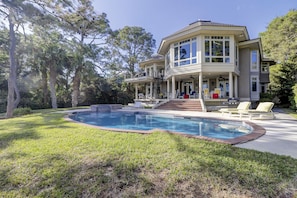 A heated pool