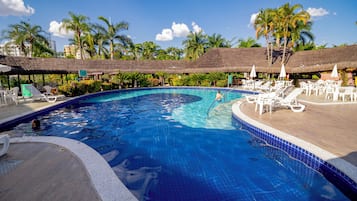 4 indoor pools, open 7:00 AM to 10:00 PM, pool umbrellas