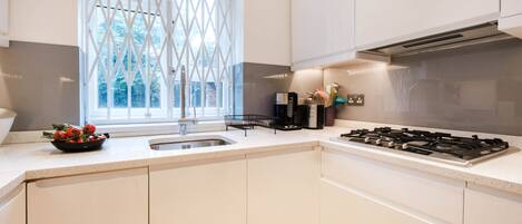 Appartement Ville | Cuisine privée | Grand réfrigérateur, micro-ondes, four, plaque de cuisson