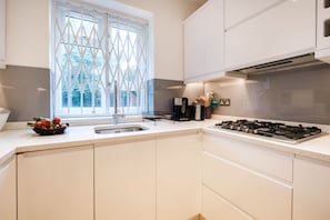Appartement Ville | Cuisine privée | Grand réfrigérateur, micro-ondes, four, plaque de cuisson