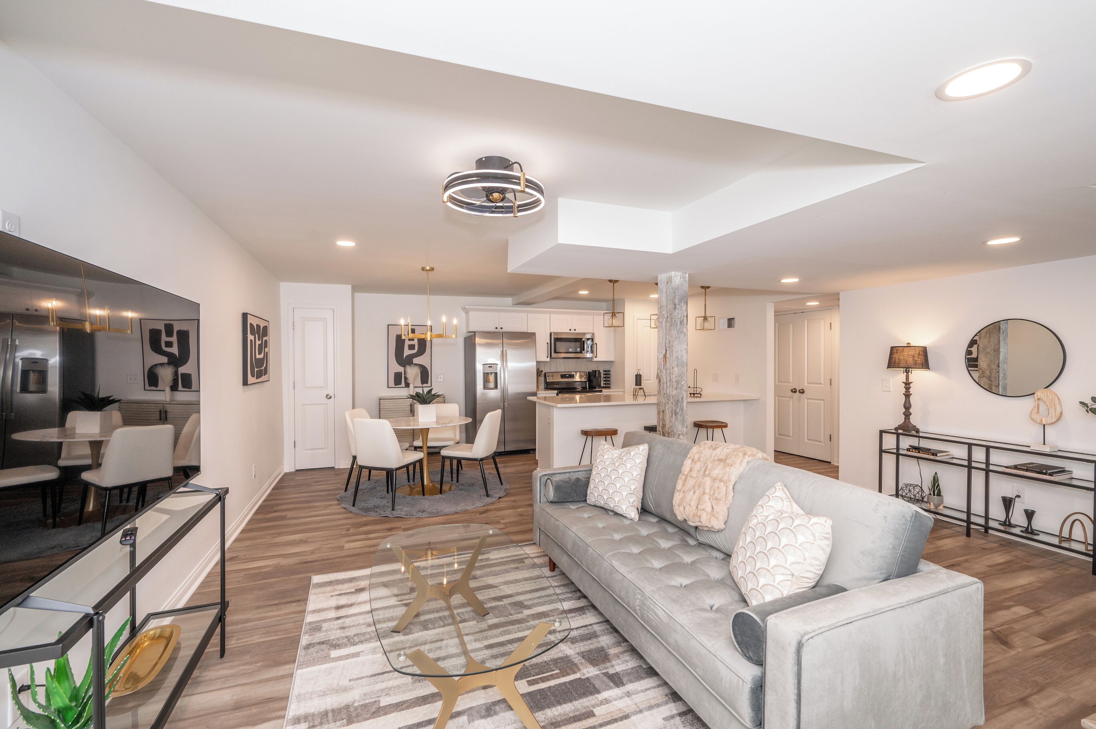 3 Updated Covington Suites Perfect for Your Group – Walk to Shopping and Dining