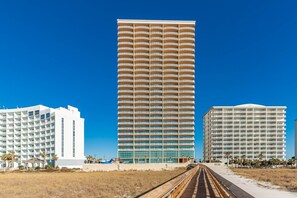 Situated on the beach, this hotel offers a path to the shore via a wooden boardwalk.