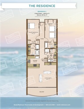 Condo, 2 habitaciones | Plano