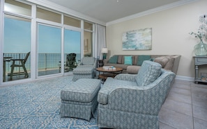 Condo, 3 Bedrooms | Living area | DVD player - Phoenix Gulf Shores 702 3 Bedroom Condo (Gulf Shores)