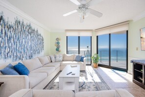Condo, 3 Bedrooms | Living area | DVD player - Phoenix X 1006 3 Bedroom Condo (Orange Beach)