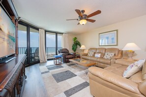 Condo, 3 Bedrooms | Living area | DVD player - Phoenix Vii 7612 3 Bedroom Condo (Orange Beach)