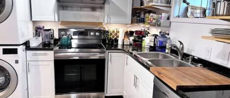 Oven, stovetop, dishwasher, blender