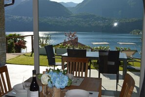 Outdoor dining - Residence Belvedere 3 & Private Beach (Omegna)