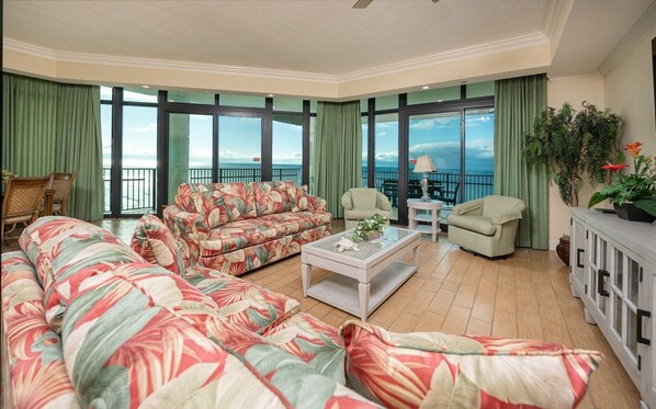 Condo, 4 Bedrooms | Living area | DVD player - Phoenix West 1209 4 Bedroom Condo (Orange Beach)