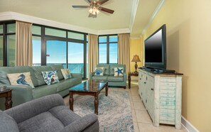 Condo, 3 Bedrooms | Living area | DVD player - Phoenix West 1204 3 Bedroom Condo (Orange Beach)