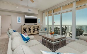 Condo, 4 Bedrooms | Living area | DVD player - Phoenix Orange Beach 901 4 Bedroom Condo (Orange Beach)