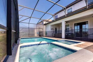 A heated pool - Thematic Home with Private Pool / Spa / Game Room 213101 (Davenport)