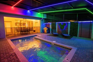 Outdoor pool, a heated pool - Themed Home with Private Pool & Game Room Near Disney (Davenport)