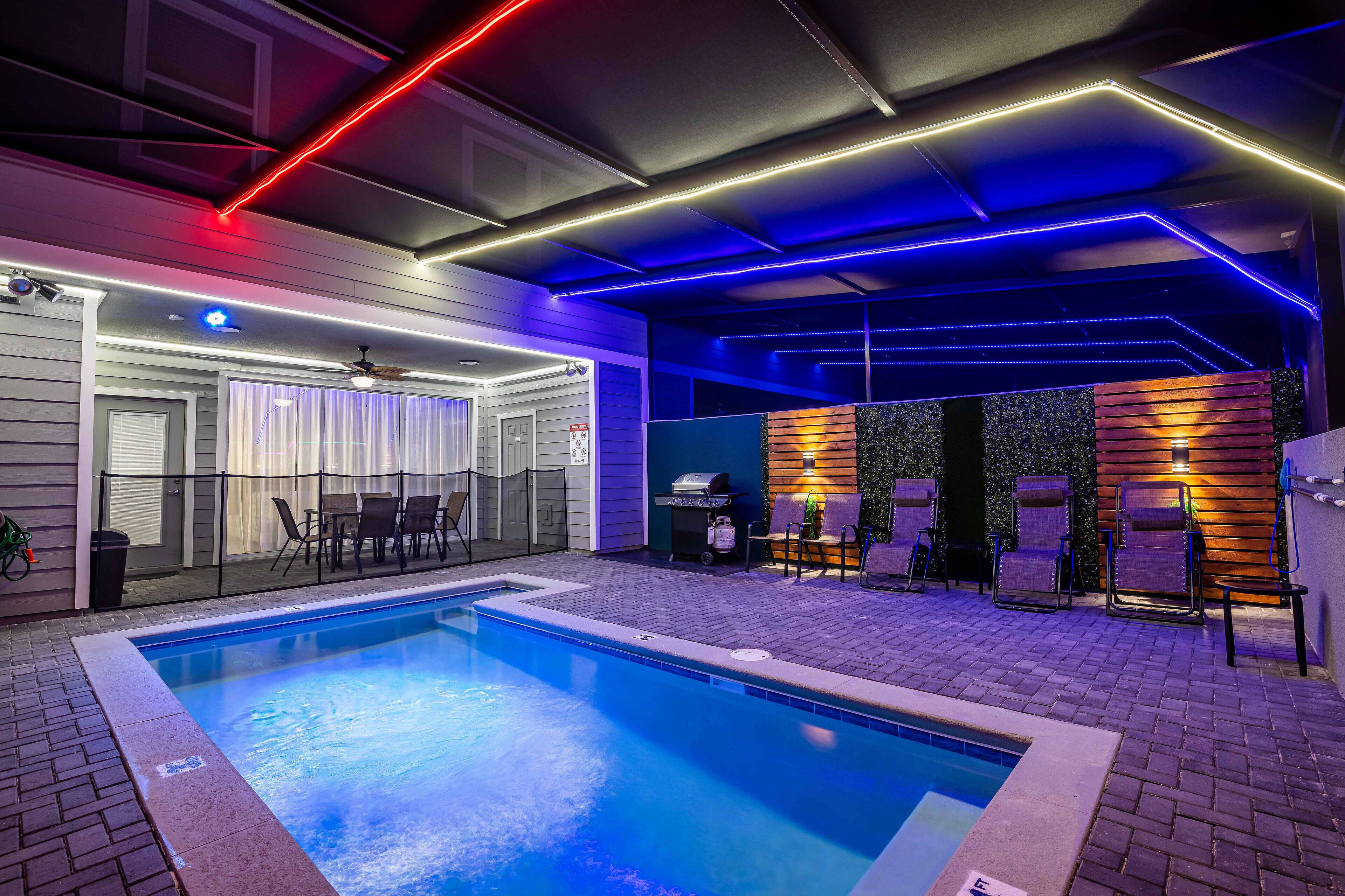 A heated pool