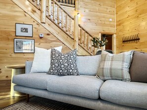 Smart TV, fireplace, video games, table football