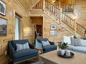 Smart TV, fireplace, video games, table football - Log Cabin Retreat w/ Indoor Pool, Game Room, & Hot Tub Views (Pigeon Forge)