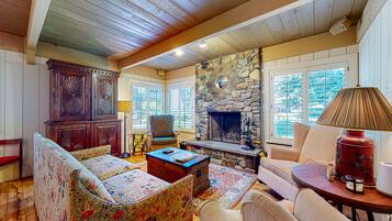 Télévision, cheminée