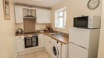 Fridge, dishwasher, electric kettle, toaster