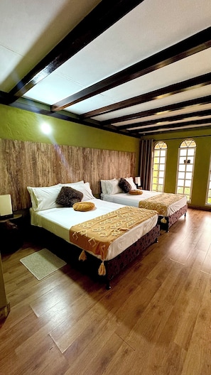 Habitació doble de luxe, vistes a la muntanya | 1 dormitori, roba de llit d'alta qualitat i cobrellits