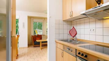 Frigorífico, microondas, horno y lavavajillas