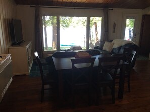 Smart TV, DVD player, books, video library