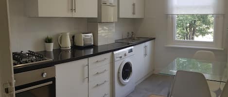 Microwave, oven, stovetop, dishwasher