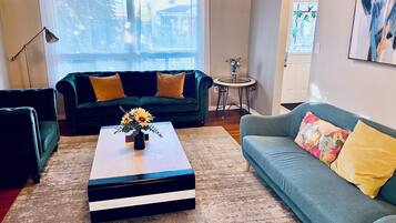 Smart TV, fireplace, DVD player, table football