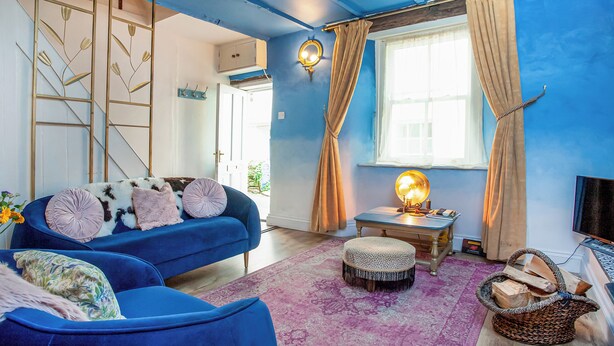 TV, fireplace - 2 bedroom accommodation in Polruan, near Fowey (Polruan, near Fowey)