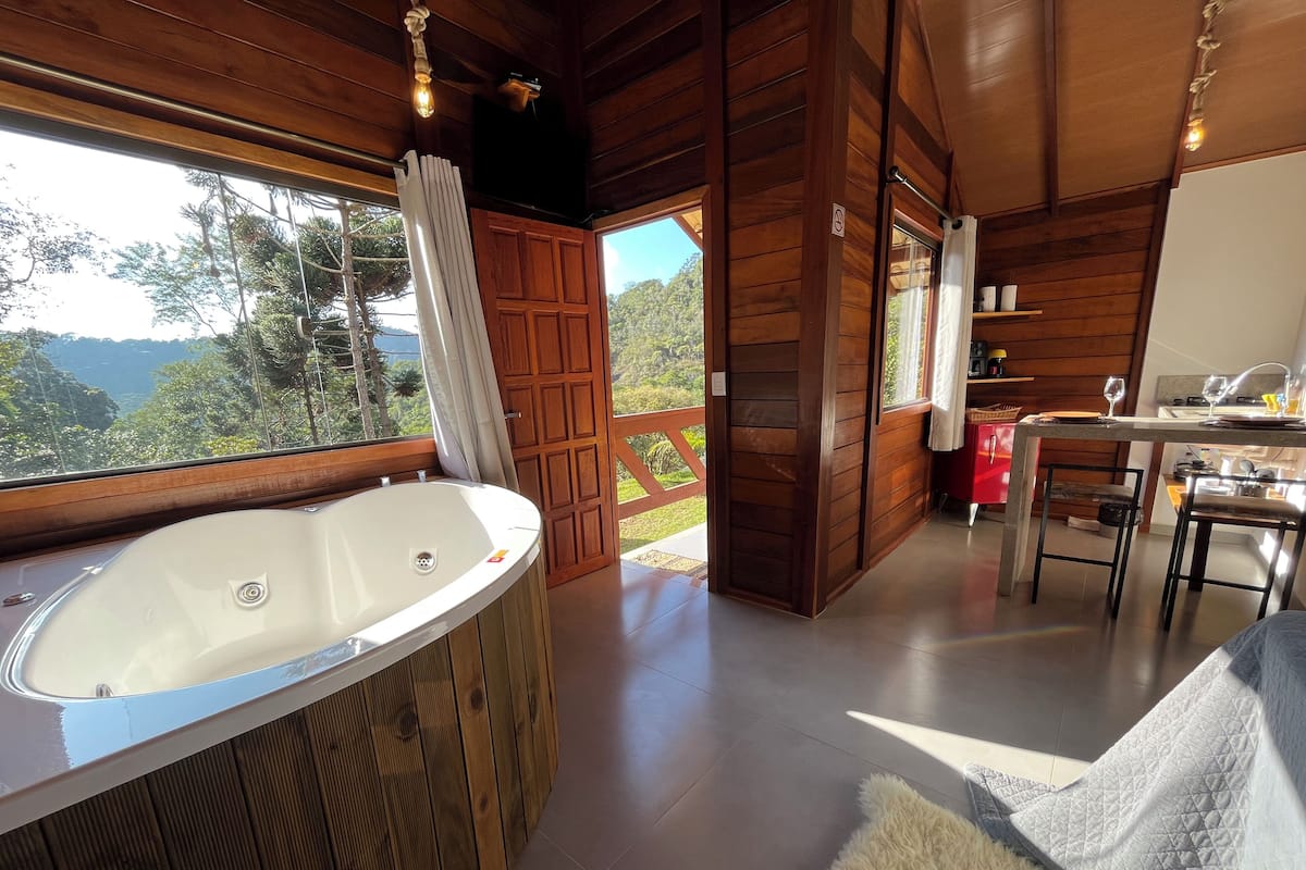 Cabin | 1 bilik tidur, cadar kapas Mesir, peralatan tempat tidur premium 