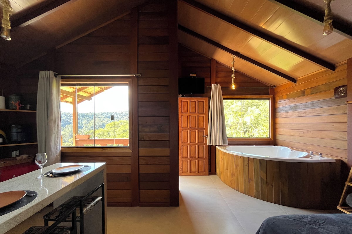 Cabin | 1 bilik tidur, cadar kapas Mesir, peralatan tempat tidur premium 