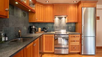 Fridge, oven, stovetop, dishwasher